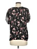 Assorted Brands 100% Polyester Black Short Sleeve Blouse Size M (estimated) - photo 2