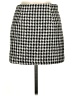 Zara 100% Polyester Houndstooth Gray Casual Skirt Size M - photo 2