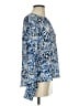 AP.NY Blue 3/4 Sleeve Blouse Size S - photo 4