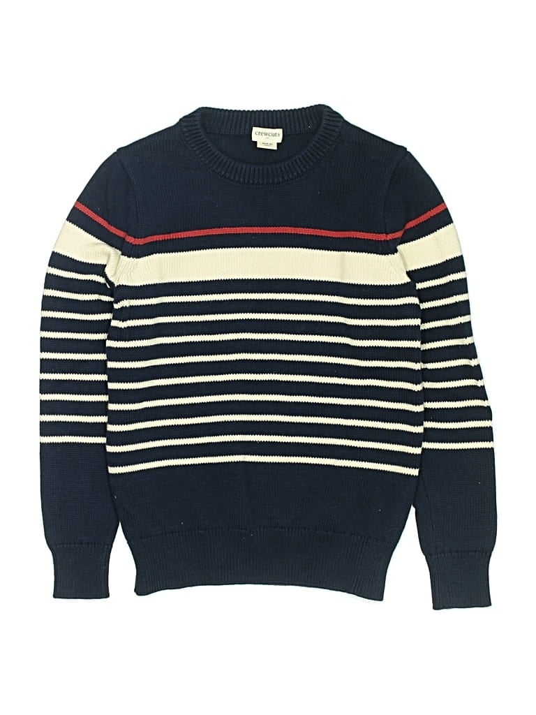 Pre-owned Crewcuts Outlet Kids' Pullover Sweater In Blue