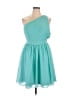 JJ's House 100% Polyester Solid Teal Cocktail Dress Size 16 (estimated) - photo 1