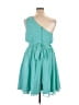 JJ's House 100% Polyester Solid Teal Cocktail Dress Size 16 (estimated) - photo 2