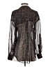 Free People 100% Polyester Animal Print Brown Black Long Sleeve Blouse Size XS - photo 2