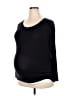 a:glow Black 3/4 Sleeve T-Shirt Size XXL Maternity - photo 1