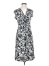 Chaps Print Gray Casual Dress Size S - photo 1