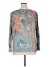 Time and Tru 100% Polyester Paisley Teal Long Sleeve Blouse Size XL (16/18) - photo 2