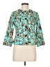 Ruby Rd. Print Teal Jacket Size 8 - photo 1