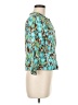 Ruby Rd. Print Teal Jacket Size 8 - photo 4