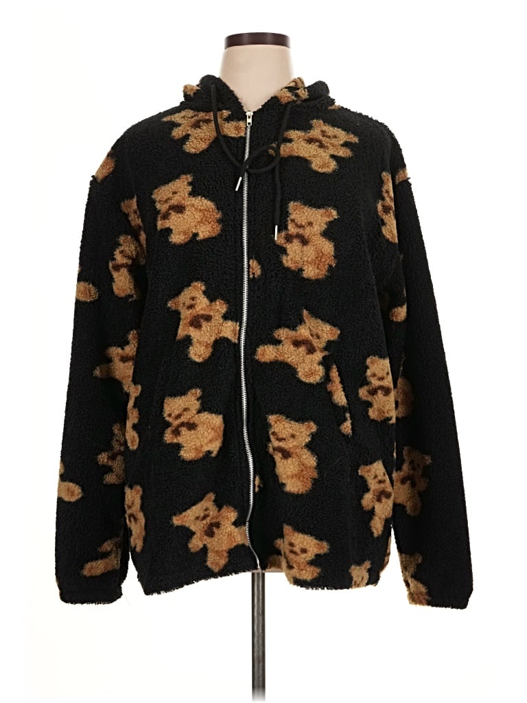 Pre-owned Unbranded Fleece Jacket In Black