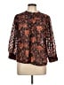 Ophelia Roe 100% Polyester Brown Long Sleeve Blouse Size L - photo 1