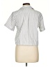 Style Envy Stripes Gray Short Sleeve Blouse Size L - photo 2