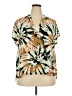 Shein Tropical Green Short Sleeve Blouse Size 2X - photo 1