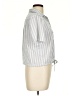 Style Envy Stripes Gray Short Sleeve Blouse Size L - photo 4