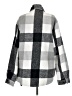 Zaful 100% Polyester Checkered-gingham Gray Fleece Size M - photo 2