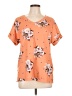 Unbranded Floral Orange Short Sleeve T-Shirt Size L - photo 1