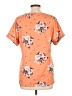 Unbranded Floral Orange Short Sleeve T-Shirt Size L - photo 2