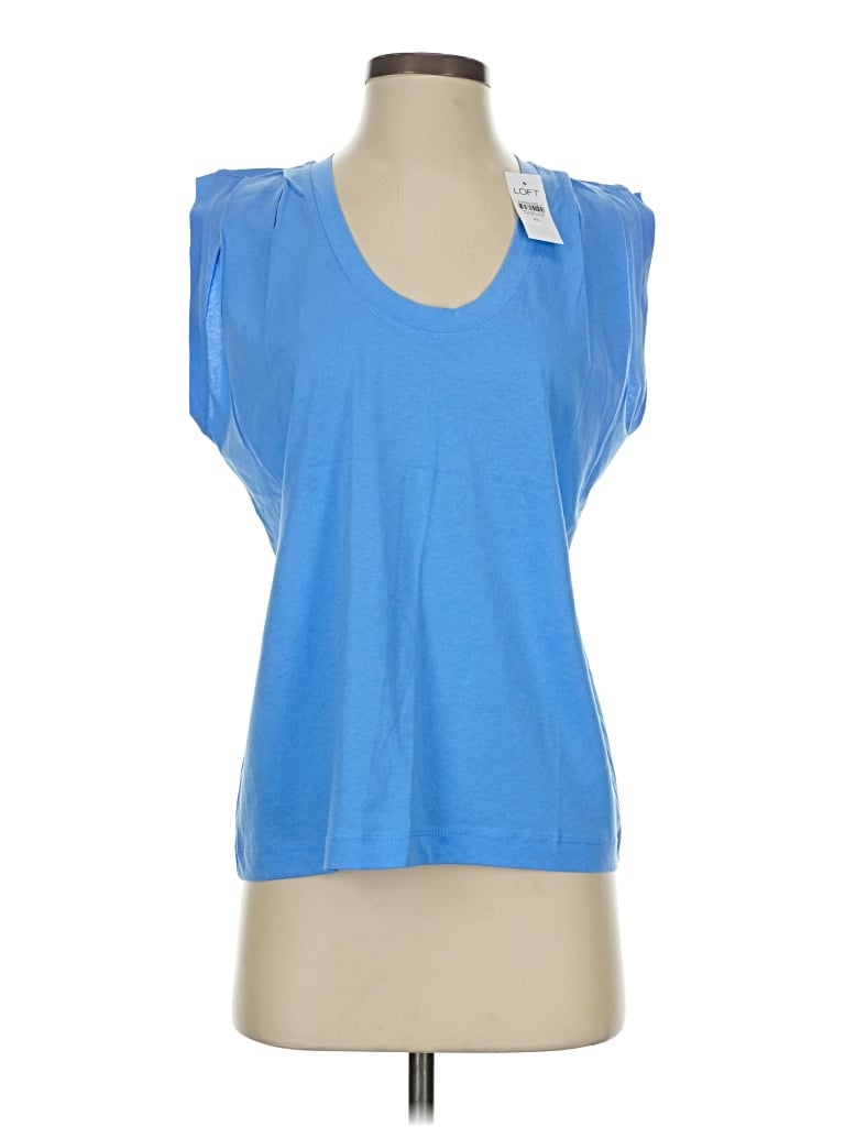 Ann Taylor Loft Sleeveless T-shirt In Blue