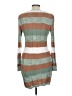 Shein 100% Polyester Stripes Brown Casual Dress Size 6 - photo 2