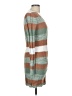 Shein 100% Polyester Stripes Brown Casual Dress Size 6 - photo 4