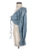 Missguided Blue 3/4 Sleeve Blouse Size 4 - photo 5