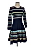 Moth Stripes Blue Casual Dress Size XS - photo 1
