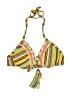 Lucky Brand Stripes Multi Color Yellow Swimsuit Top Size S - photo 1