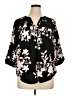 Torrid Floral Black 3/4 Sleeve Blouse Size 1X Plus (1) - photo 1