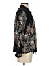 Warm 100% Viscose Floral Black Long Sleeve Blouse Size 4 (2) - photo 4
