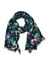 Unbranded Floral Teal Blue Scarf One size - photo 1