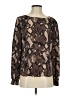 Peace & Pearls Brown Long Sleeve Blouse Size S - photo 1