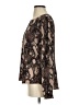 Peace & Pearls Brown Long Sleeve Blouse Size S - photo 5