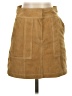 Le' AL.X 100% Polyester Tan Faux Leather Skirt Size XS - photo 1