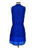 Aqua 100% Polyester Solid Blue Casual Dress Size S - photo 2