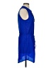 Aqua 100% Polyester Solid Blue Casual Dress Size S - photo 4