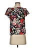 Zara Floral Black Short Sleeve Blouse Size XS - photo 1