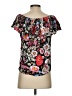 Zara Floral Black Short Sleeve Blouse Size XS - photo 2
