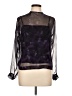 Worth 100% Silk Purple Long Sleeve Silk Top Size 10 - photo 1