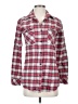 Matchstick 100% Cotton Plaid Red Long Sleeve Button-Down Shirt Size XS - photo 1