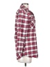 Matchstick 100% Cotton Plaid Red Long Sleeve Button-Down Shirt Size XS - photo 4