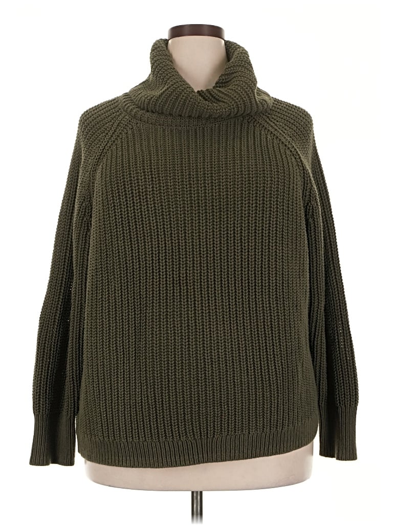 Pre-owned Haven Well Within Turtleneck Sweater In Green