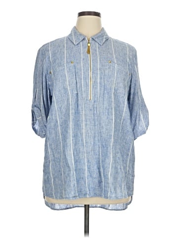 Ellen Tracy 3/4 Sleeve Button-Down Shirt (view 1)