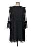 Topshop 100% Polyester Polka Dots Black Casual Dress Size 10 - photo 1