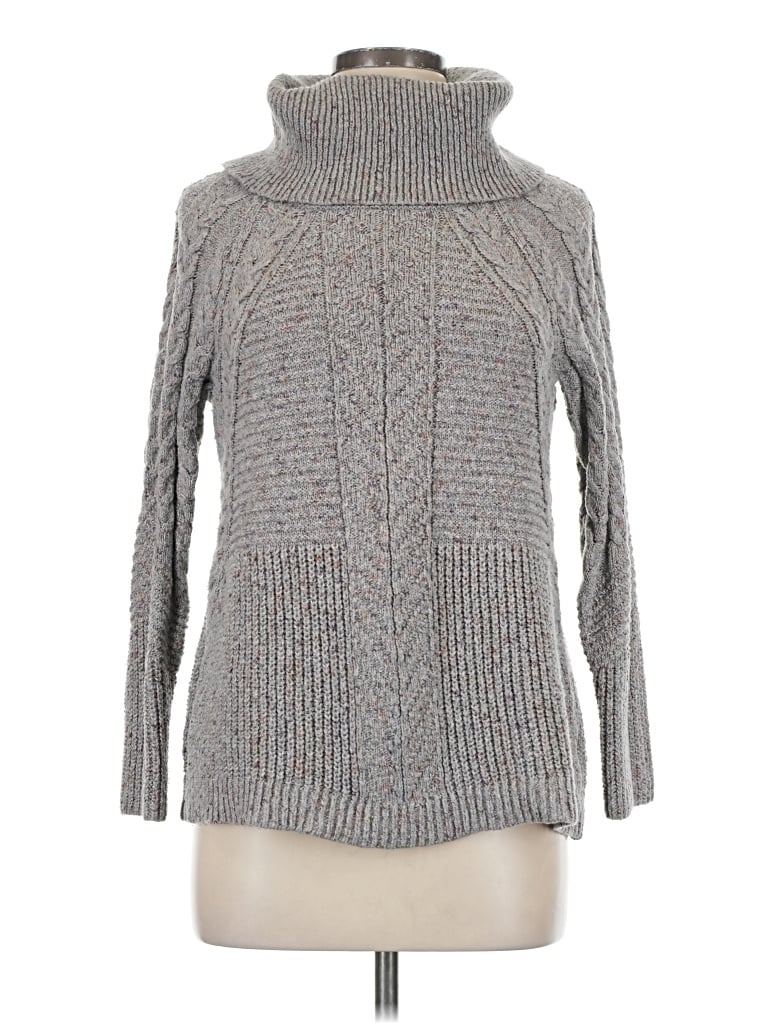 Pre-owned Liz Claiborne Turtleneck Sweater In Gray