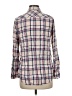 Merona 100% Rayon Plaid Ivory Long Sleeve Button-Down Shirt Size M - photo 2