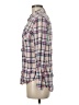 Merona 100% Rayon Plaid Ivory Long Sleeve Button-Down Shirt Size M - photo 5