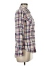 Merona 100% Rayon Plaid Ivory Long Sleeve Button-Down Shirt Size M - photo 4