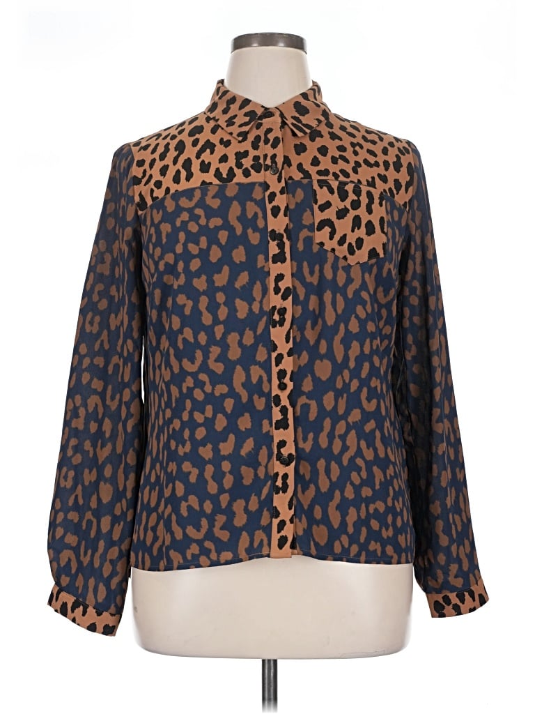 Pre-owned Venus Long Sleeve Blouse In Brown