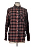 Old Navy 100% Cotton Plaid Red Long Sleeve Button-Down Shirt Size L - photo 1