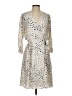 Habitual 100% Polyester Animal Print Silver Cocktail Dress Size Sm (1) - photo 1