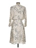 Habitual 100% Polyester Animal Print Silver Cocktail Dress Size Sm (1) - photo 2